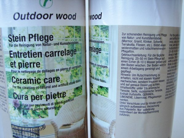 2 x 1 Liter Outdoor wood Steinpflege
