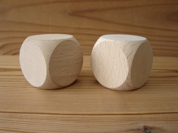 2 Holzwürfel Buche 35 mm