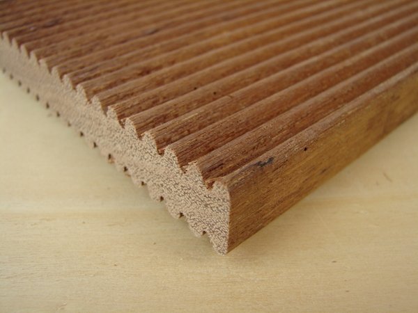 10 Profilholzabschnitte Bangkirai 340x115x15mm