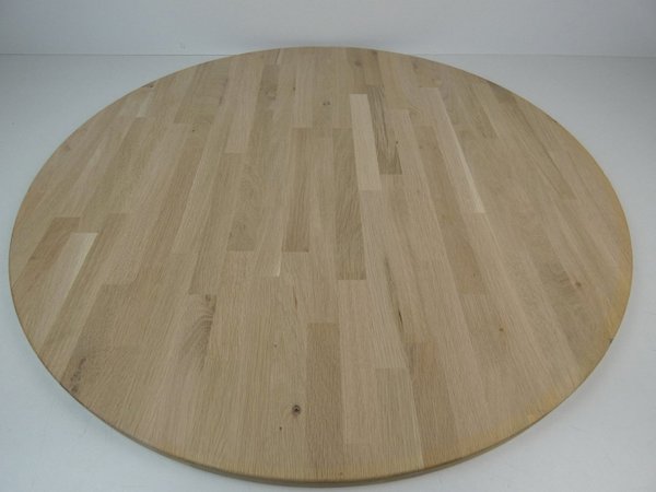 Tischplatte Leimholz Eiche Ø 1000 mm x 28 mm