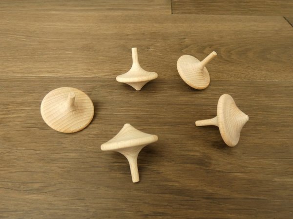 5 Holzkreisel "Chinaform" Ø 35 mm