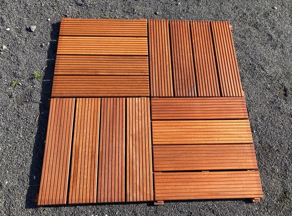 Terrassenholzfliese Bangkirai geölt ca. 44 x 610 x 610 mm