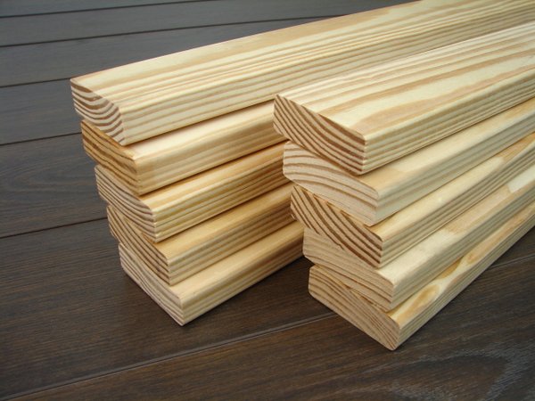 10 Holzbretter Southern Yellow Pine 22 x 65 x 900 mm